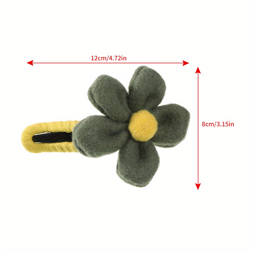 6pcs Cute Flower Hair Clip - Non-Slip, Seamless, Duckbill Design, Ponytail Fixed Hair Clip, Convenient Styling, Very Suitable For Daily Commuting, Date Wear, Women's Fashion Accessories