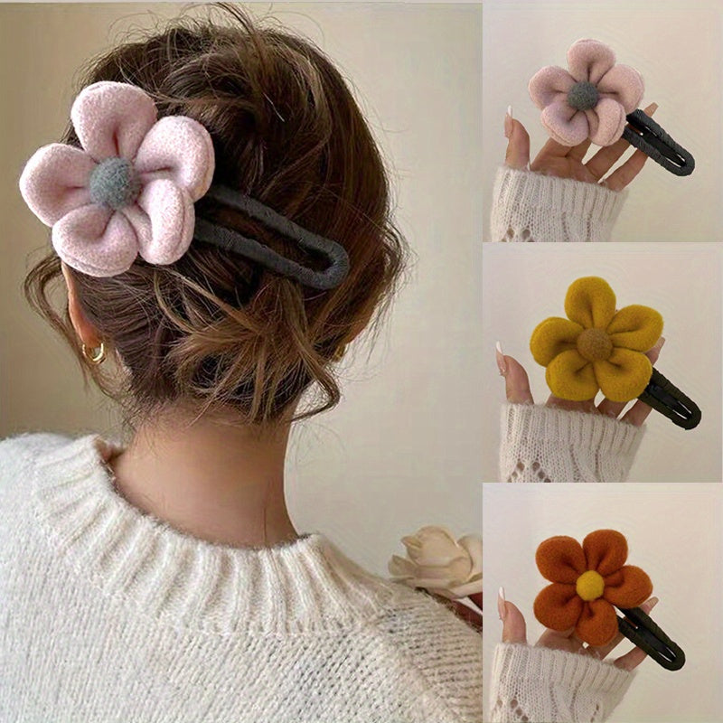 6pcs Cute Flower Hair Clip - Non-Slip, Seamless, Duckbill Design, Ponytail Fixed Hair Clip, Convenient Styling, Very Suitable For Daily Commuting, Date Wear, Women's Fashion Accessories