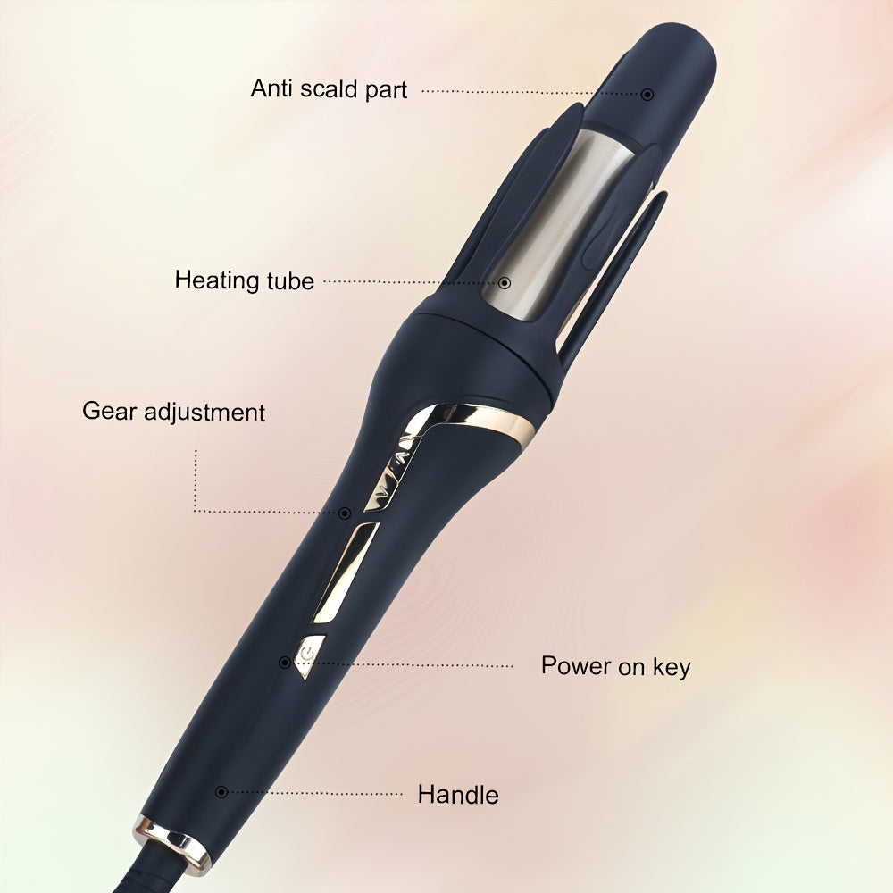 Dual-Mode Automatic Hair Curler & Straightener - 32mm Barrel for Long-Lasting Curls & Waves, Ergonomic Grip, Unisex Styler for All Hair Types, 110V Plug-In Operation, Hair Curling Tools