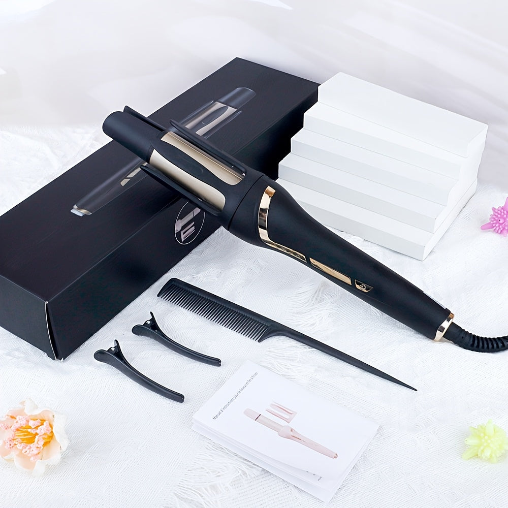 Dual-Mode Automatic Hair Curler & Straightener - 32mm Barrel for Long-Lasting Curls & Waves, Ergonomic Grip, Unisex Styler for All Hair Types, 110V Plug-In Operation, Hair Curling Tools