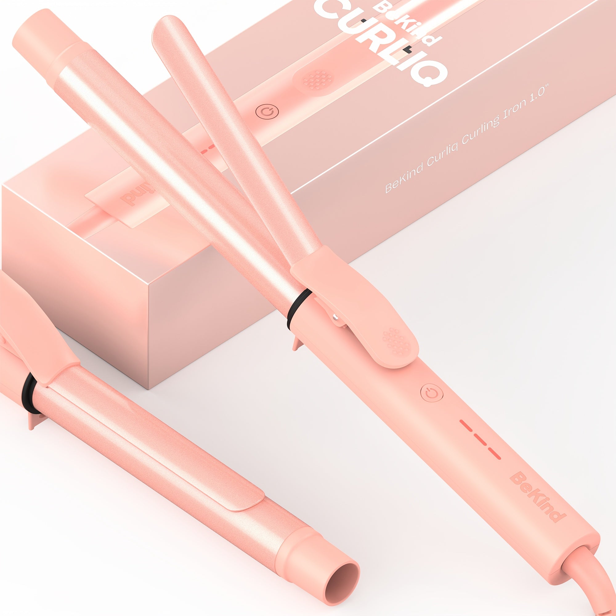 Curliq PTC Ceramic 1 Inch Curling Iron by Bekind, for long Barrel Curling Wand for Long Hair with a Temperature Up to 430°F, Dual Voltage Hair Curler for Women, Hair Styling Equipment