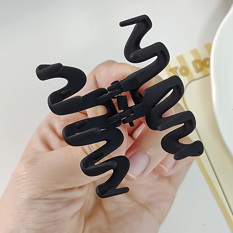 6\u002F12\u002F18pcs Medium THe Sleek Minimalist Matte Wave Clip Is Suitable for Hairstyling And Styling, Suitable for Everyday, Wear At Work, And Fastening