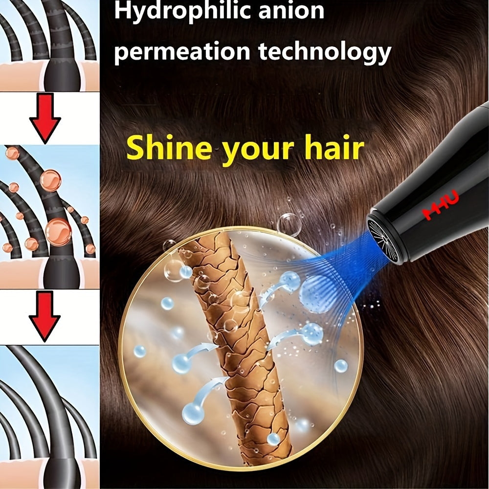 1875W Professional Hair Dryer with Ionic\u002F Technology & Negative Ion Generator - 4-in-1 Attachments (Diffuser, Comb, Concentrator Nozzles) - Fast Drying, Low Noise, Lightweight Blow Dryer for Thick\u002FThin Hair, Salon-Quality Styling ( Plug