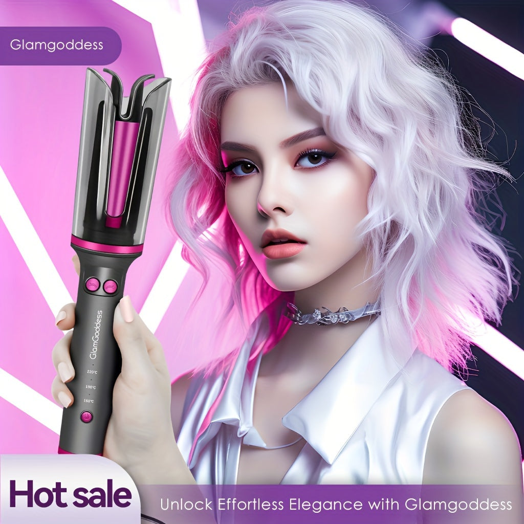 Automatic Curling Iron - 1 Piece Electric Rotating Hair Curler With Anti-Tangle & Anti-Scald Design, Portable Heated Hair Curling Roller For Women, Mother's Day, Birthday And Christmas Gifts