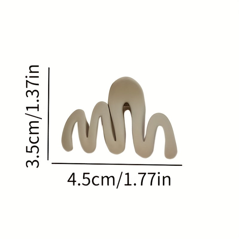 6\u002F12\u002F18pcs Medium THe Sleek Minimalist Matte Wave Clip Is Suitable for Hairstyling And Styling, Suitable for Everyday, Wear At Work, And Fastening