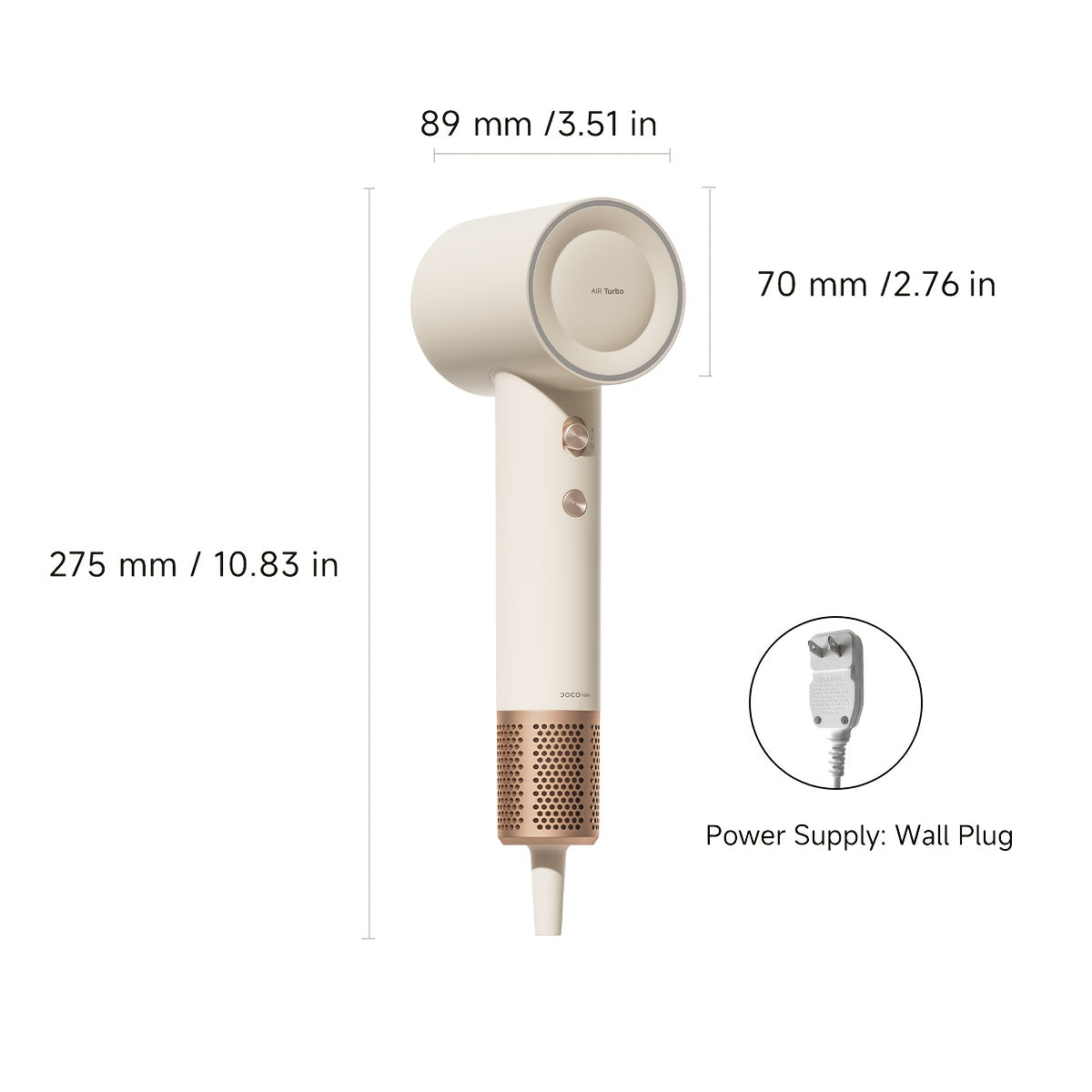 DOCO-1600w High-power Fast Hair Dryer, Equipped With A 600 Million Negative Ion Generator, Comes With A Concentrator Nozzle, Dries Hair Quickly, Low-noise And Lightweight Design, Also Suitable For Home, Travel Or Salon Use, Birthday Gift Guide